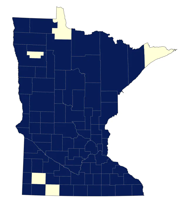 Cooper's Hawk county map