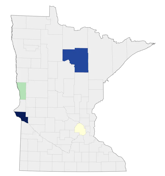 Curve-billed Thrasher county map