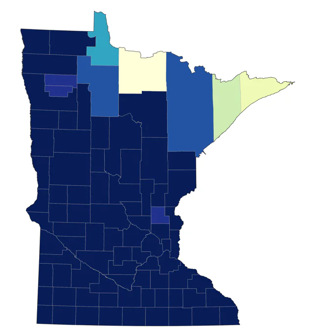 Eurasian Collared-Dove county map