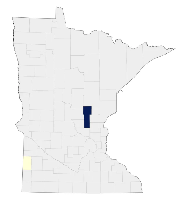 Fulvous Whistling-Duck county map