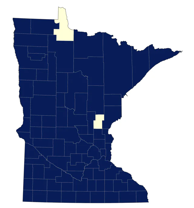 Gadwall county map