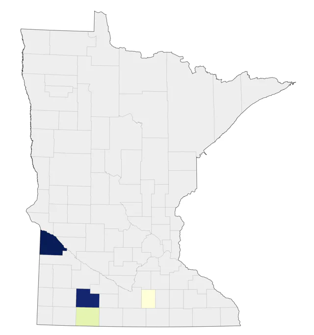 Garganey county map