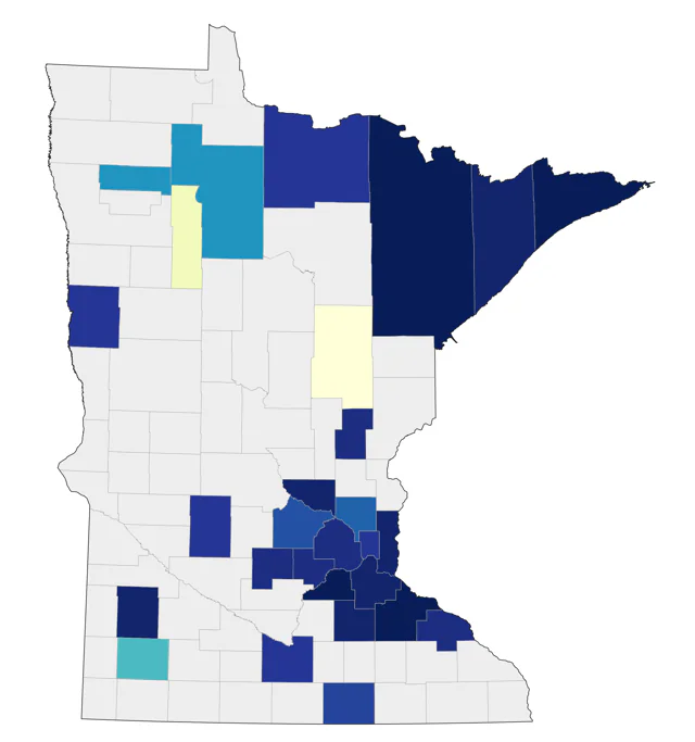 Glaucous Gull county map