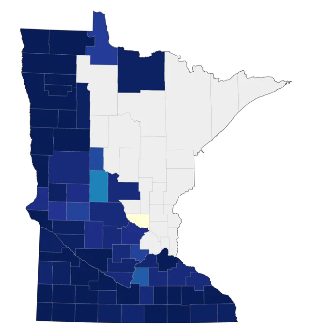 Gray Partridge county map
