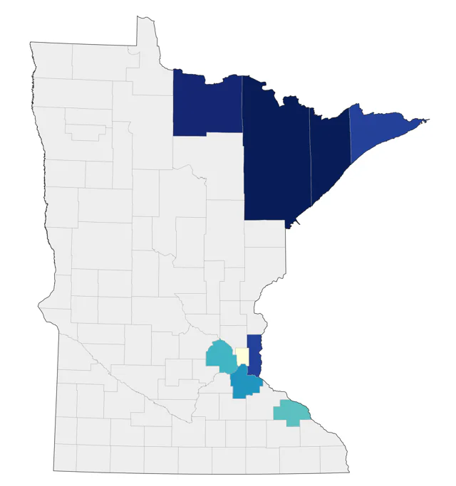 Great Black-backed Gull county map