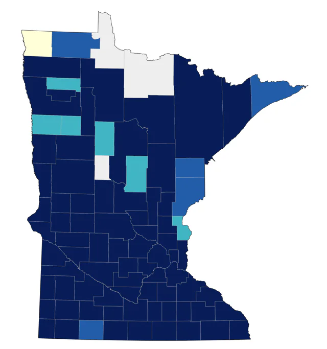 Greater White-fronted Goose county map