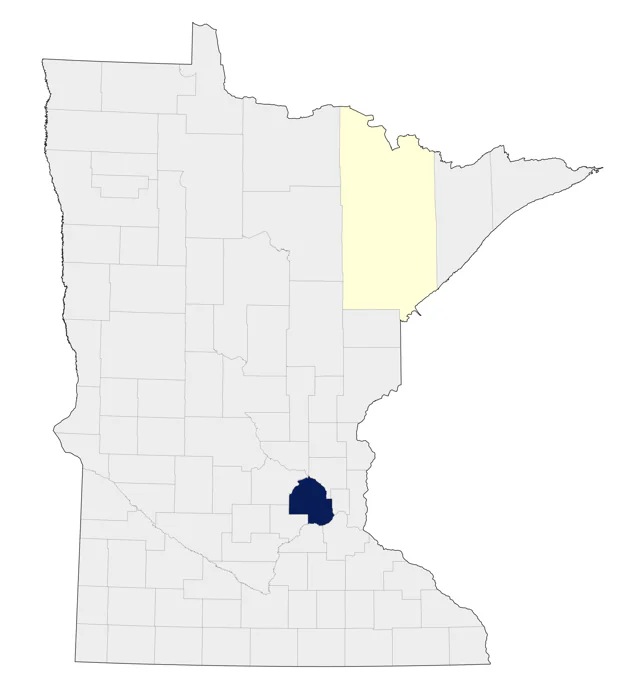 Green Pheasant county map