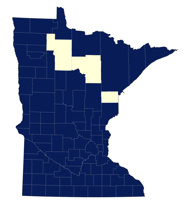 Horned Lark county map