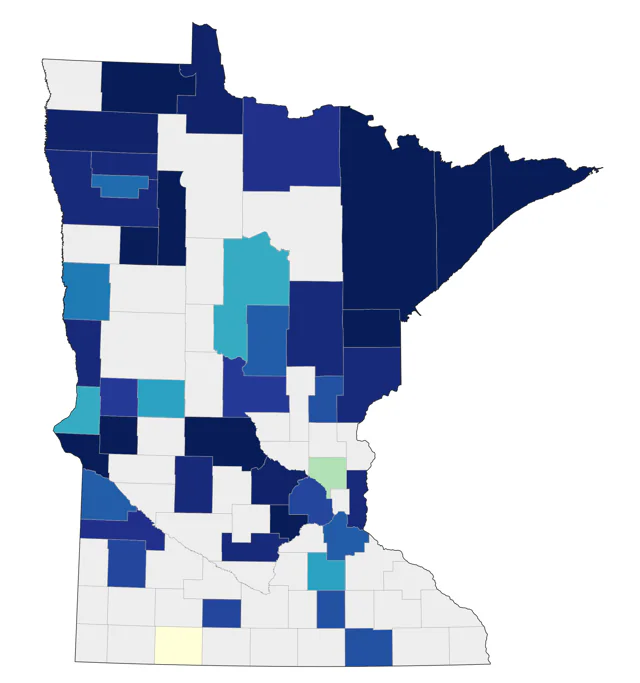 Hudsonian Whimbrel county map