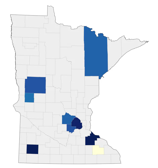 Indian Peafowl county map