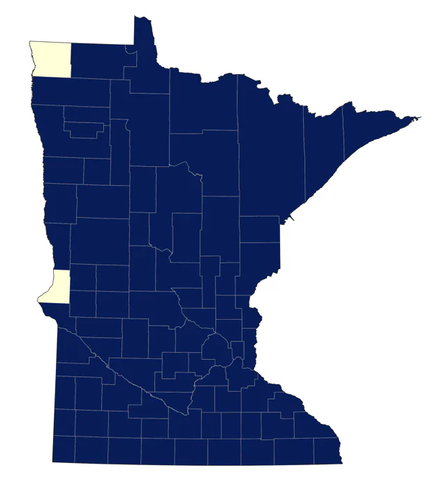 Indigo Bunting county map