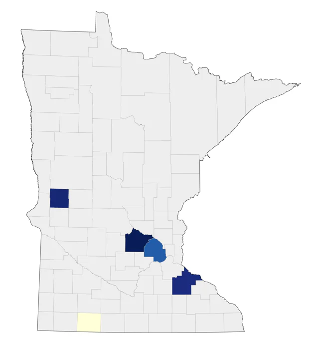 King Rail county map