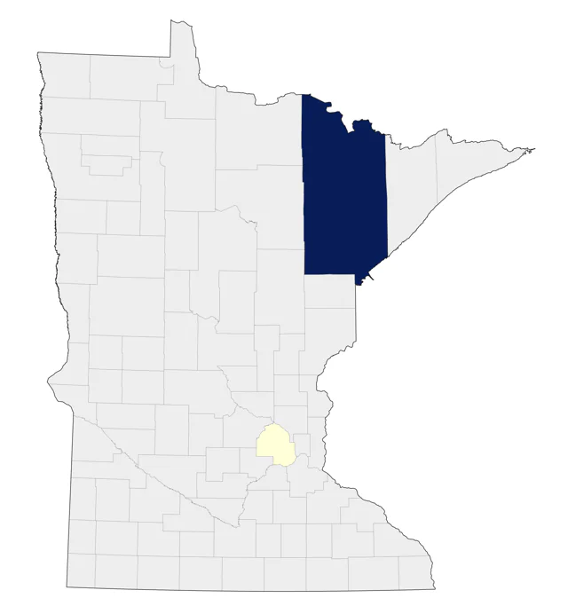 Kirtland's Warbler county map