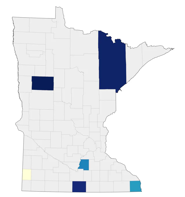 Laughing Gull county map