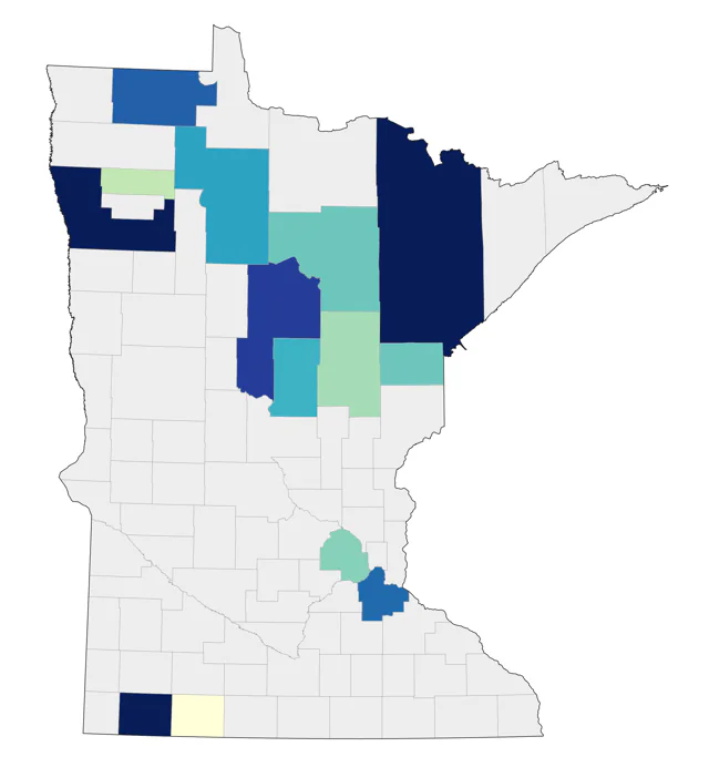 Little Gull county map