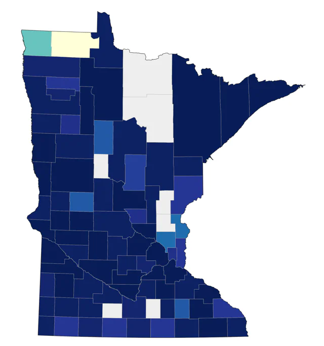 Loggerhead Shrike county map