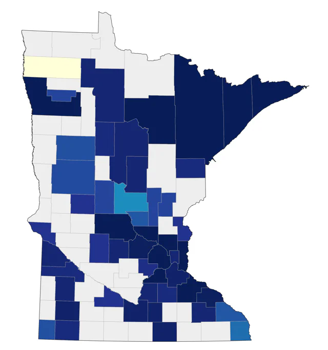 Long-tailed Duck county map