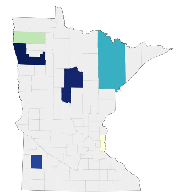 Long-tailed Jaeger county map
