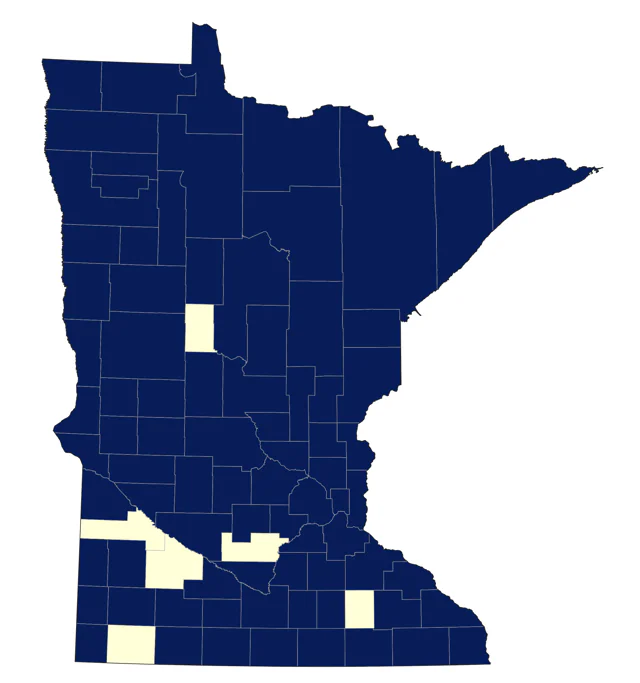 Magnolia Warbler county map