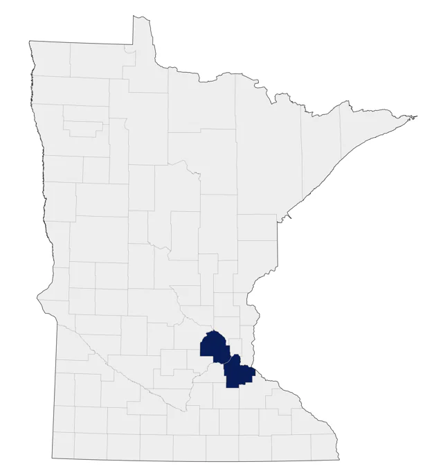 Magpie Shrike county map