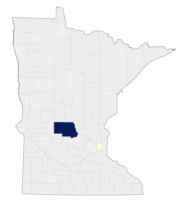 Mandarin Duck county map