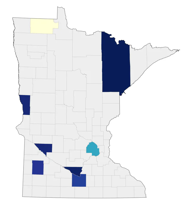 Mississippi Kite county map