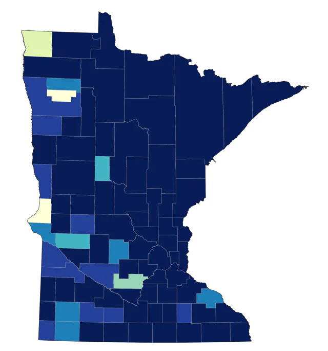 Mourning Warbler county map