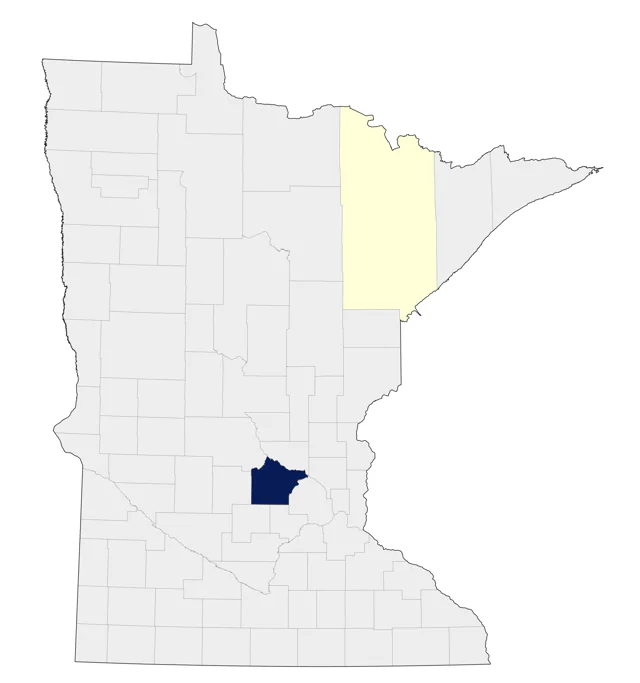 Northern Wheatear county map