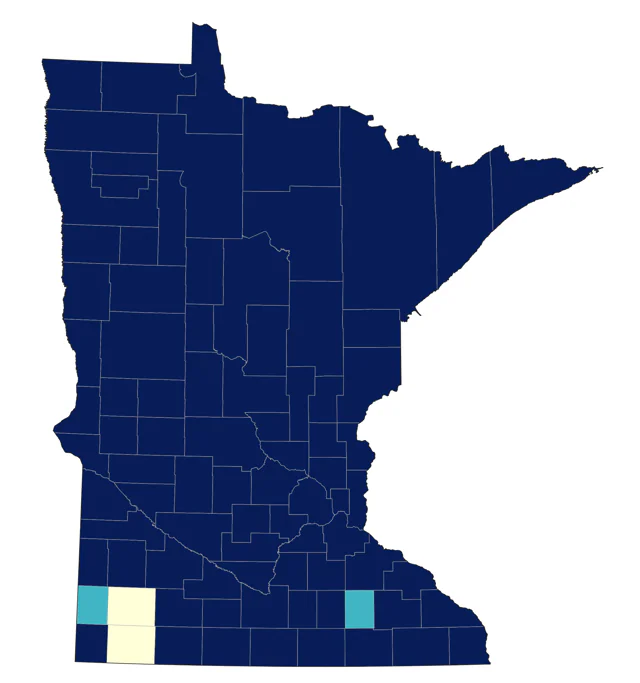 Ovenbird county map