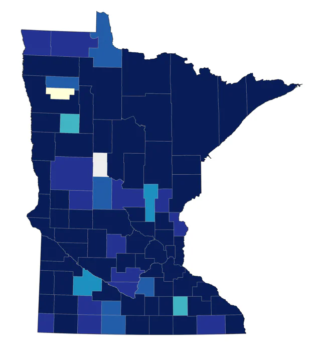 Peregrine Falcon county map