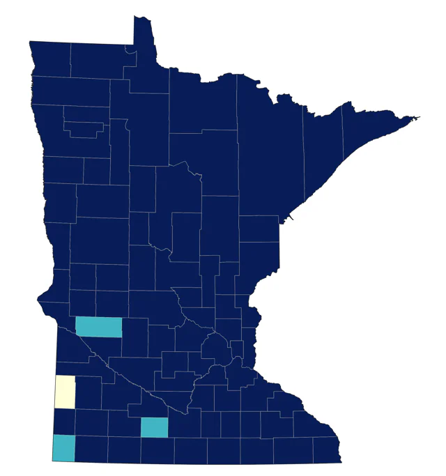 Purple Finch county map