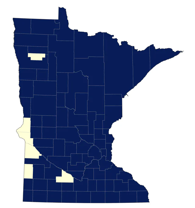 Red-breasted Nuthatch county map