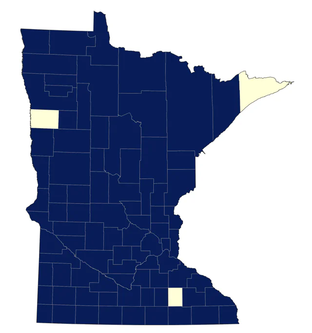 Redhead county map