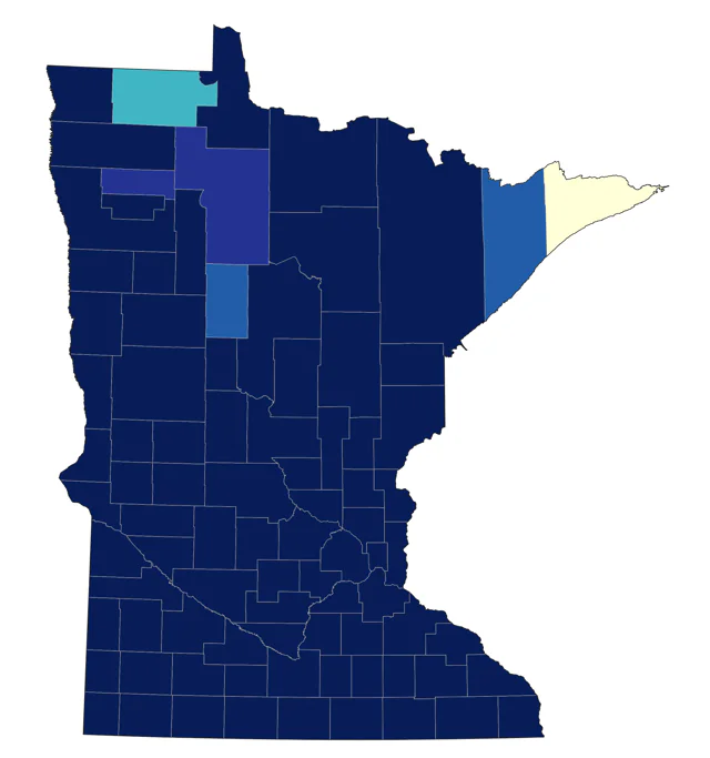 Ring-necked Pheasant county map