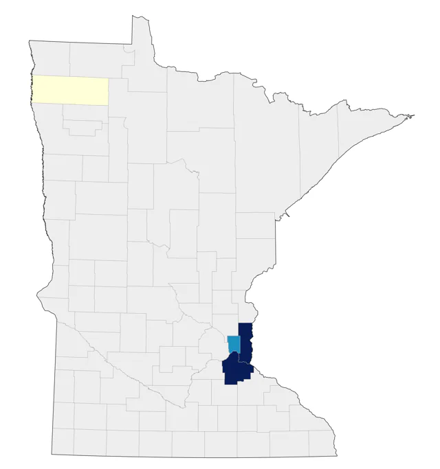 Ross's Gull county map