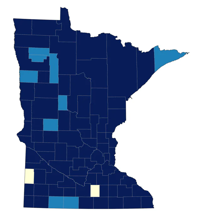 Rough-legged Hawk county map