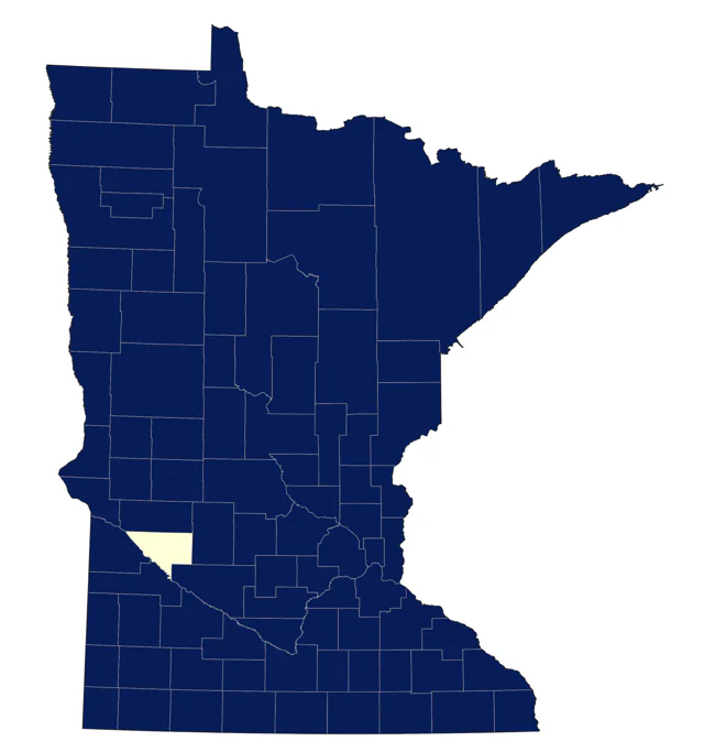 Ruby-throated Hummingbird county map