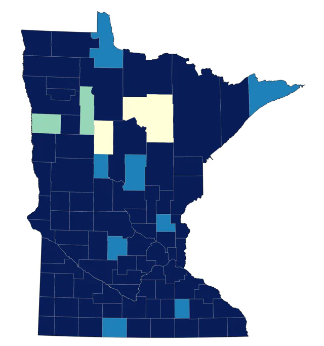 Ruddy Duck county map
