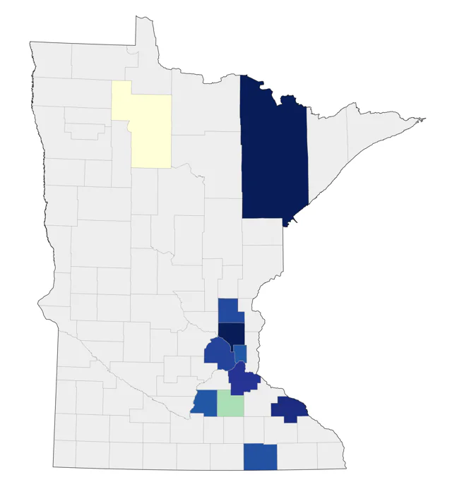 Rufous Hummingbird county map