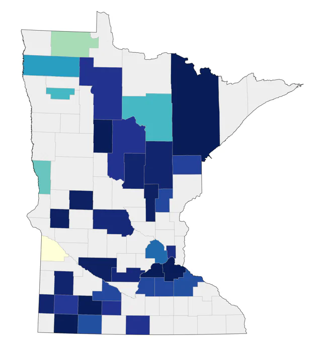 Sabine's Gull county map