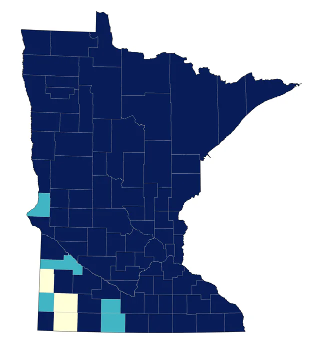 Sandhill Crane county map
