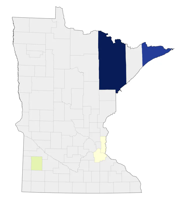 Slaty-backed Gull county map