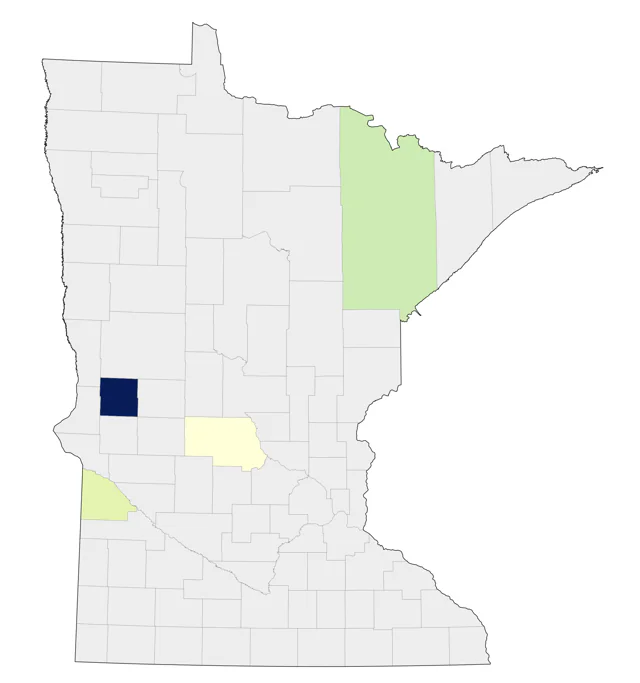 Snowy Plover county map