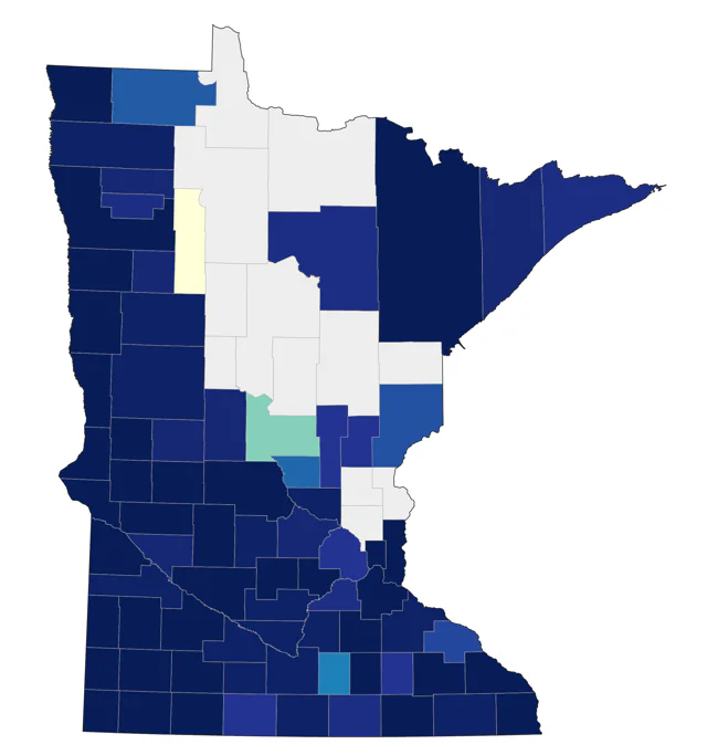 Swainson's Hawk county map