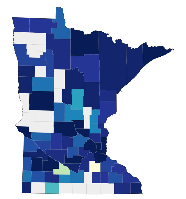 Townsend's Solitaire county map