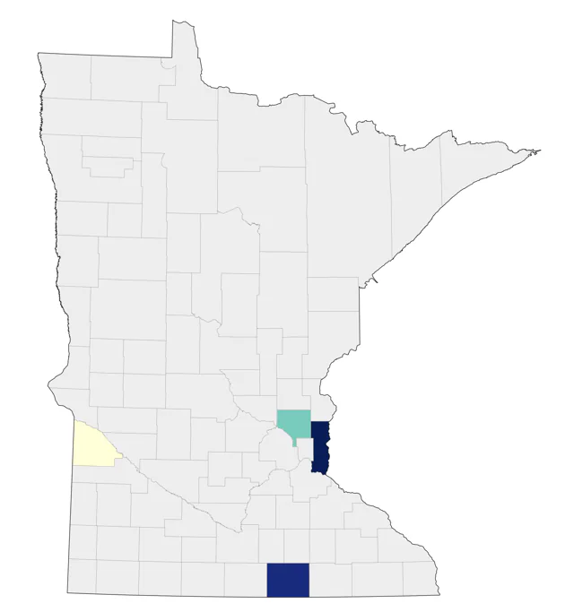 Townsend's Warbler county map
