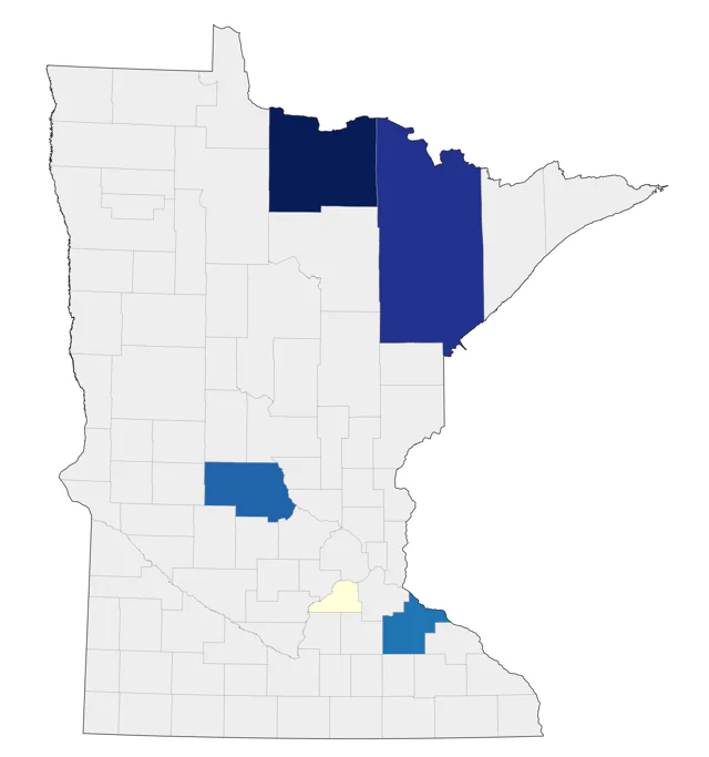 Tufted Duck county map