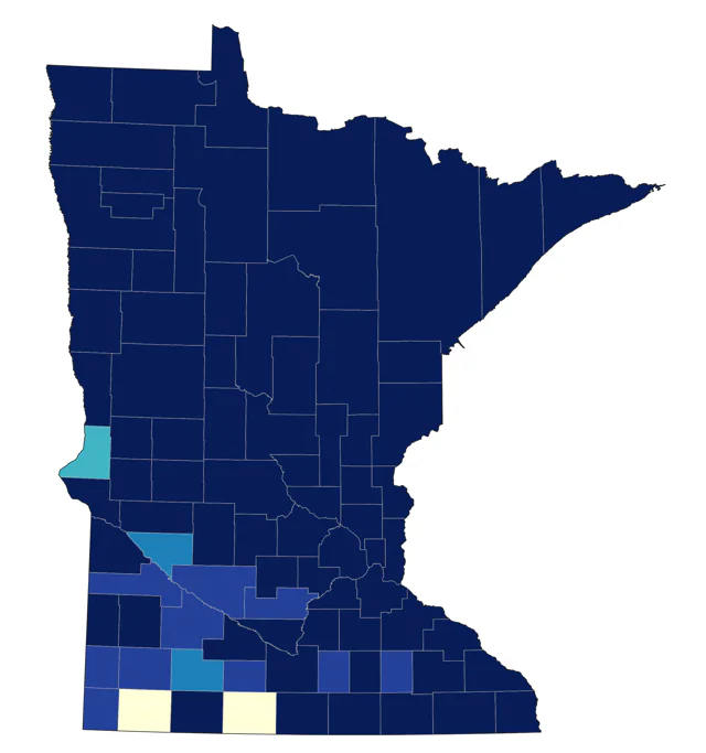Veery county map