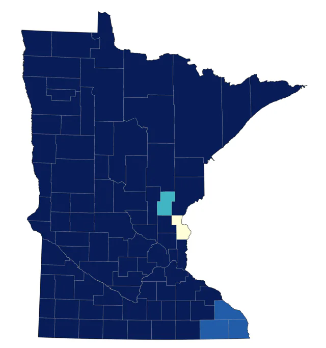 Western Meadowlark county map