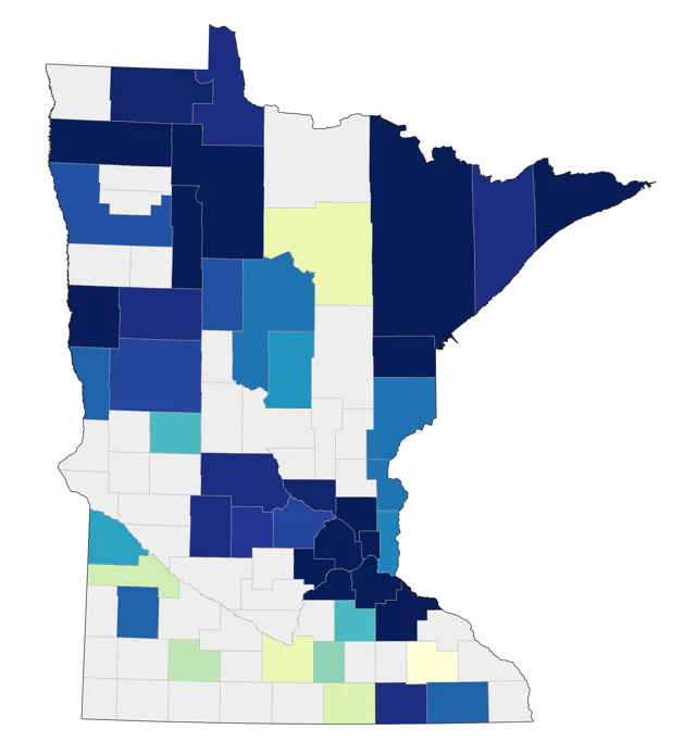 Western Tanager county map